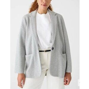 J. Crew Cecile Relaxed Sweater Blazer in Heather Grey Size XS